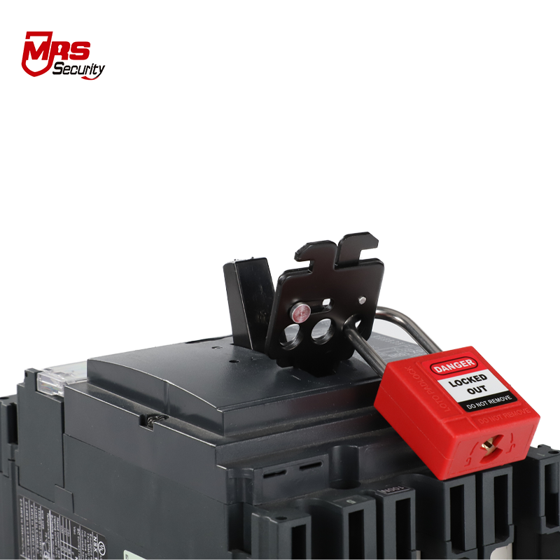 Easily installed mccb isolation circuit breaker lockout black double head lock hasp safety circuit breaker lockout