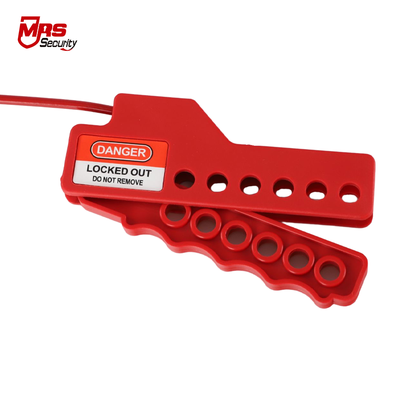 Customized 2.4m length industrial wire cable safety lockout tagout nylon PA adjustable cable lockout MSL02