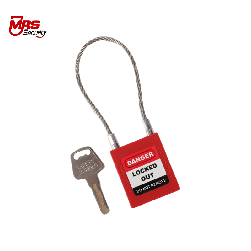 175 mm Cable Shackle Padlock With Key Steel Safety Padlock