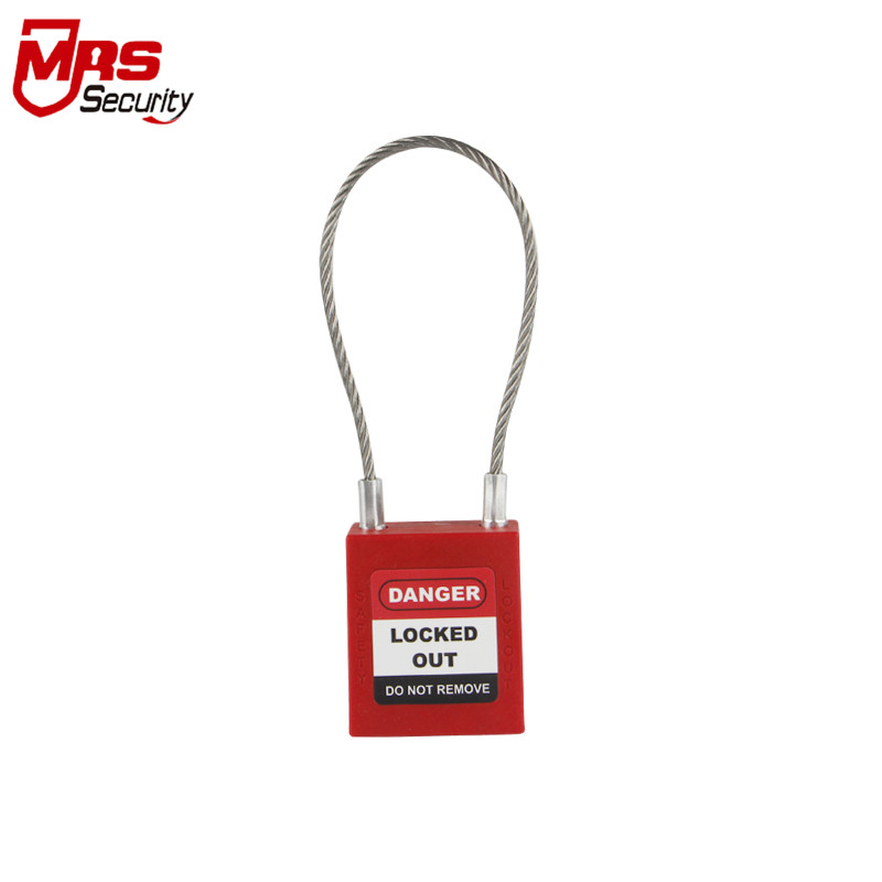 stainless steel 175mm cable padlock with universal key available for industrial